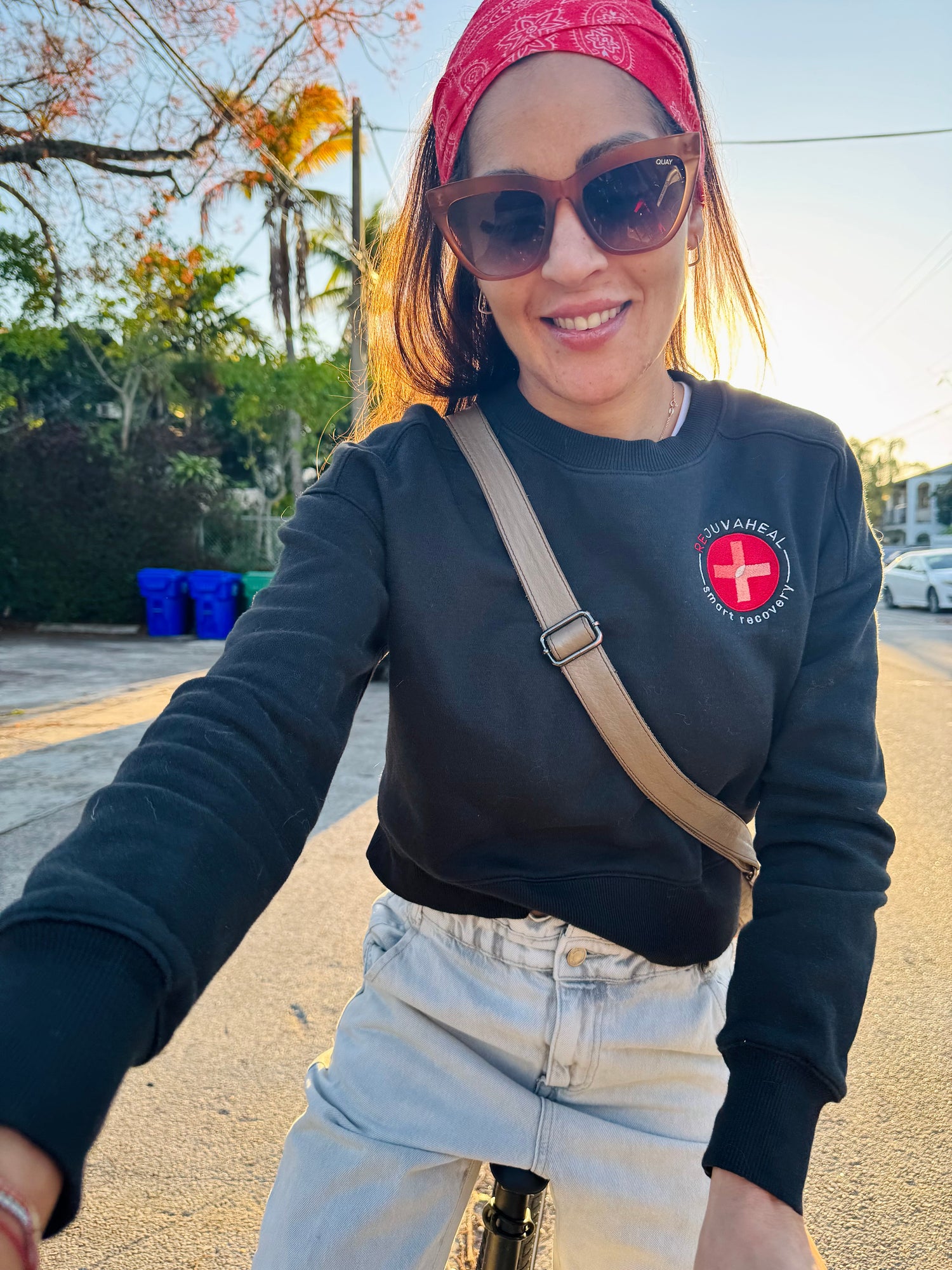 Fleece Cropped Crew Neck Sweater